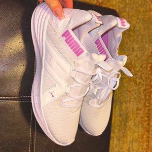 NEW white/pink Puma shoes
